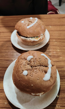 Paneer burger with house sauce